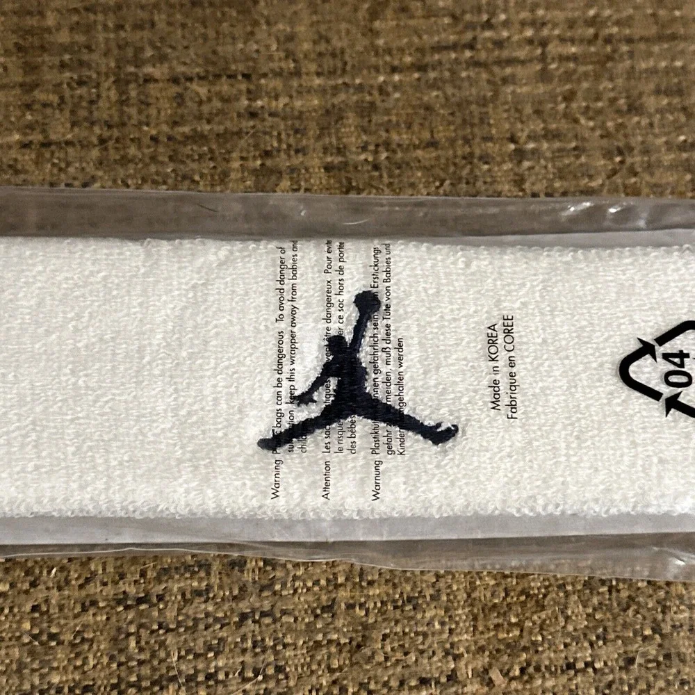 Vintage 2.5W Nike Michael Jordan Jumpman Sweat Headband Blue, Red & White -‎ NEW